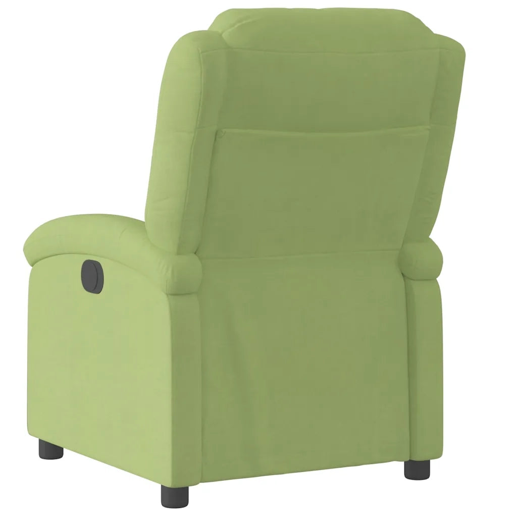 Poltrona Reclinabile Elettrica Verde Chiaro in Velluto 3204281