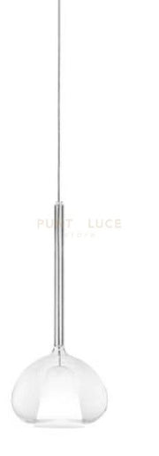 BEBA LAMPADARIO A SOSPENSIONE 3 LUCI LINEARE VETRI PICCOLI TRASPARENTI ATTACCO G9 VETRI D.15CM