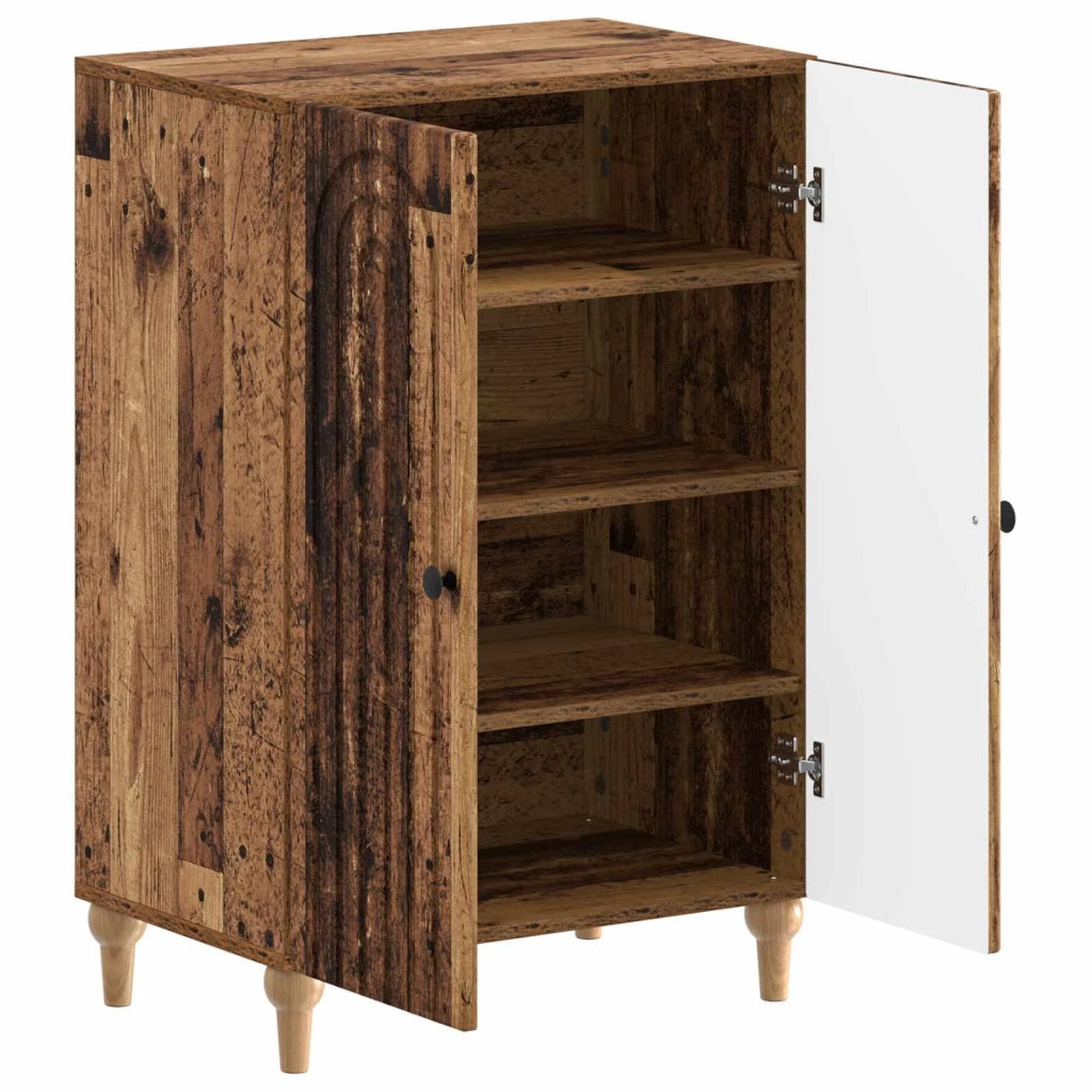 Mobile per scarpe ALKMAAR 59,5 x 39,5 x 90 cm Legno antico 896213