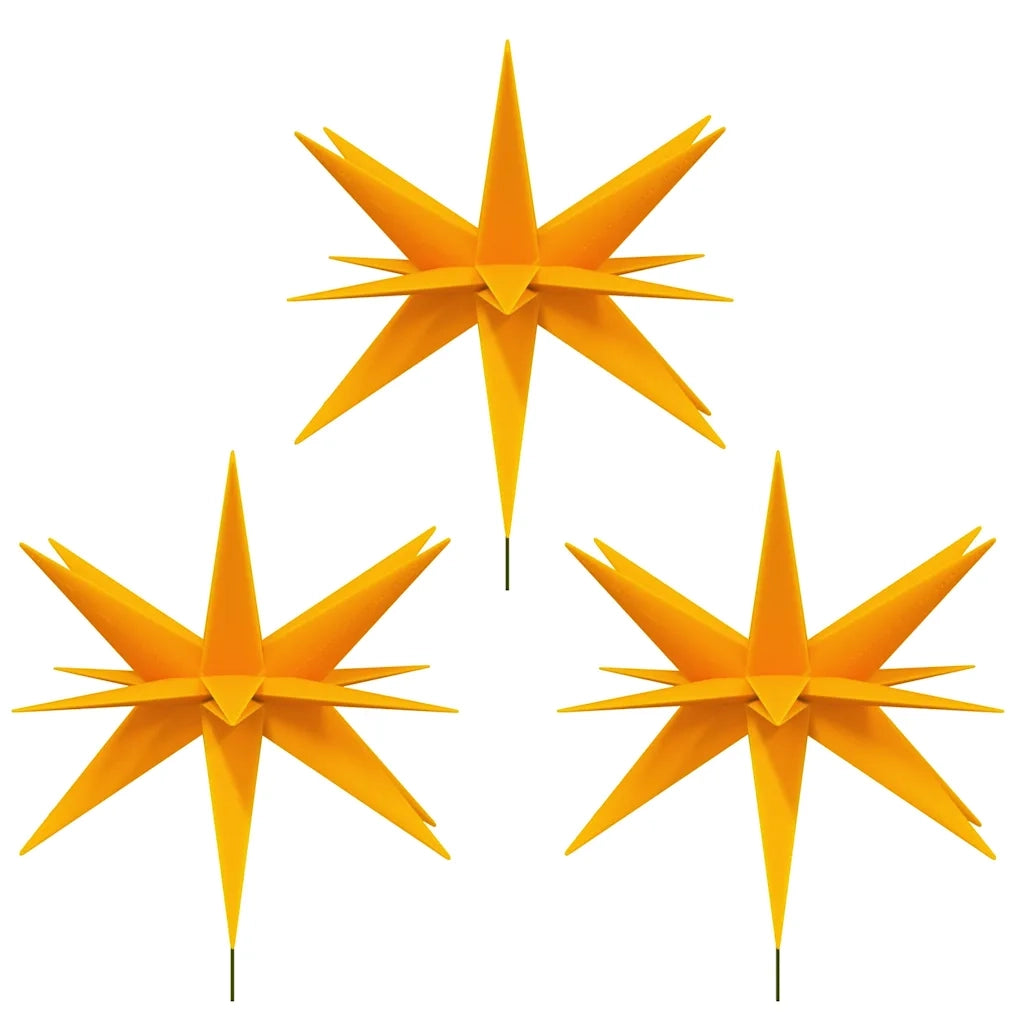 Luci di Natale con Picchi e LED 3 pz Pieghevoli Gialle 35 cm 356201