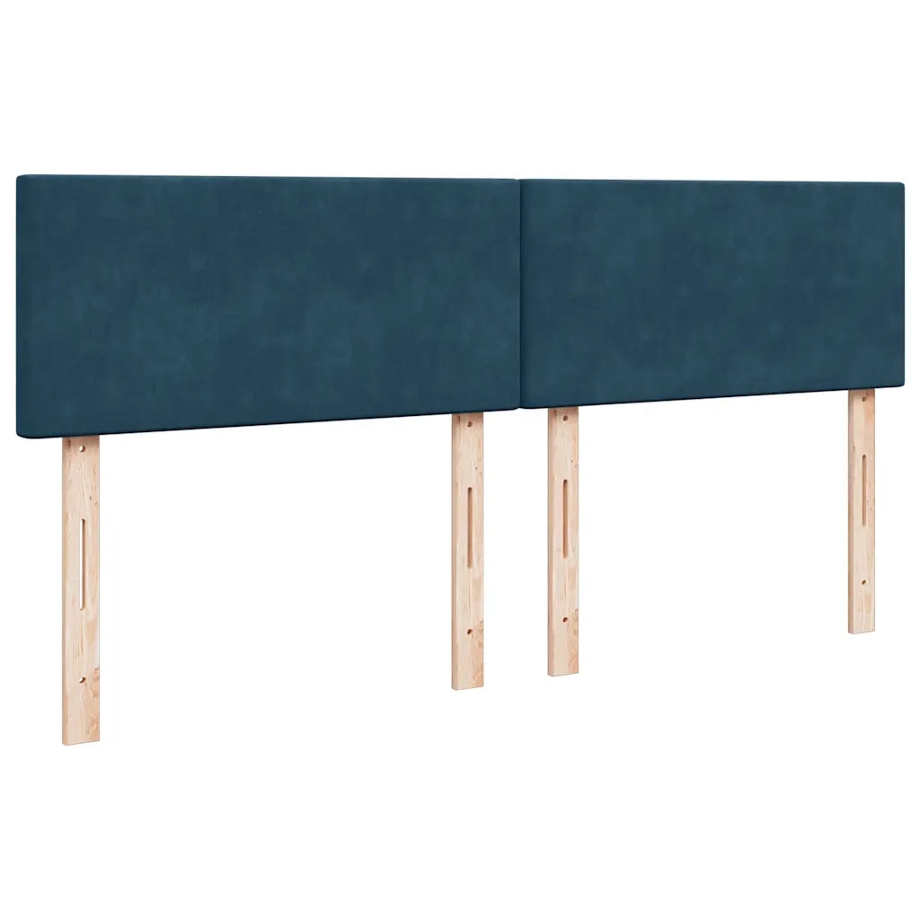 Giroletto a Molle con Materasso Blu 180x200 cm in Velluto