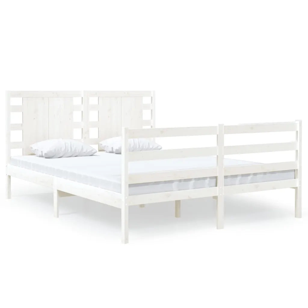 Giroletto senza Materasso-Struttura Letto Bianco 120x190 cm Legno Massello Pino 907819