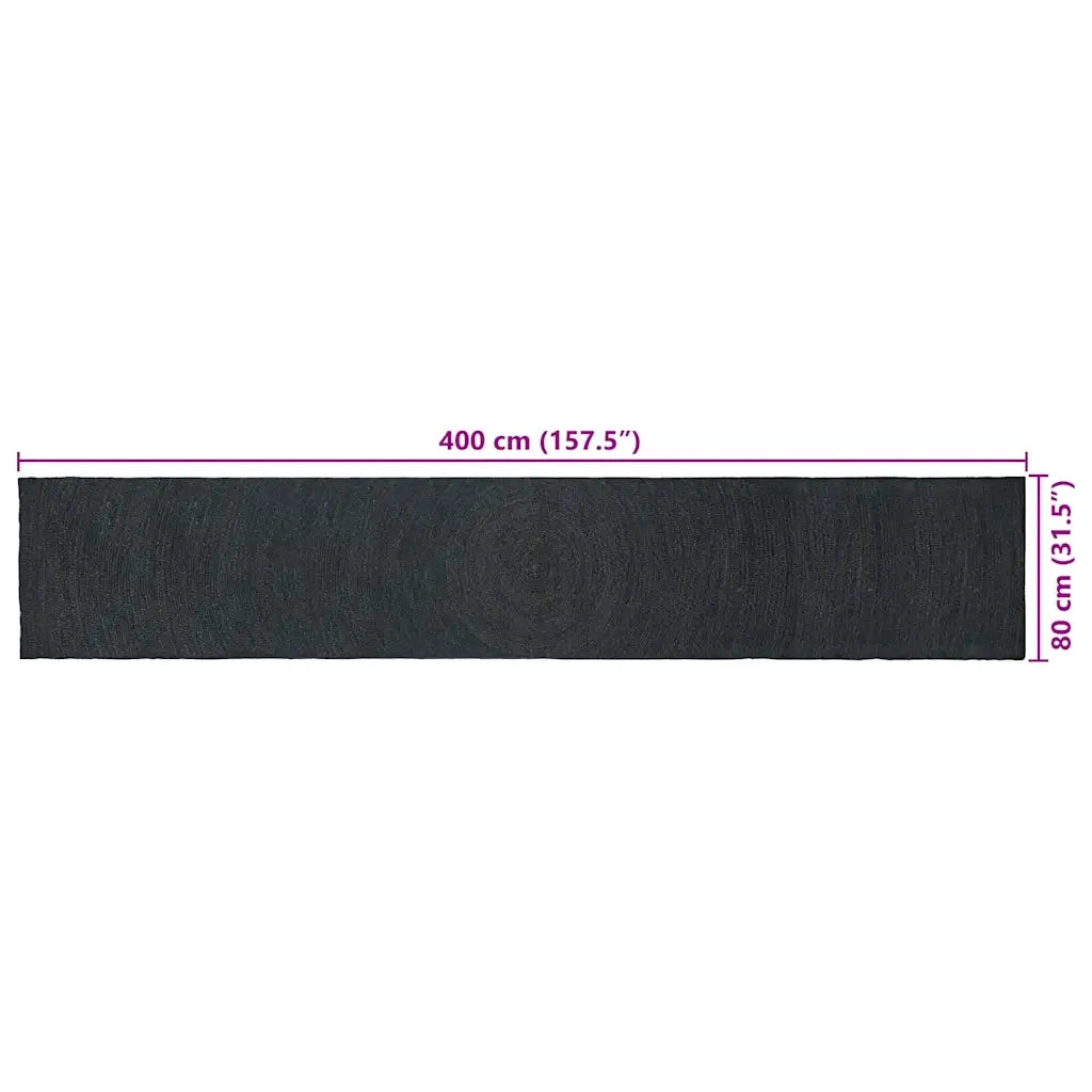 Tappeti per area Grigio Scuro 80 x 400 cm Juta 42010559