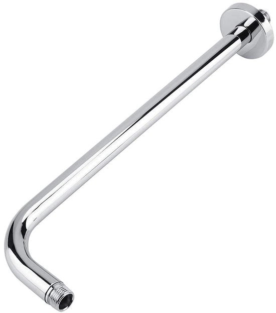 Douchearm 43 cm - Vervanging per Regenhoofdarm - In Acciaio Inossidabile - Verniciato - Flangia - Leggero 329 g - Douchekoparm
