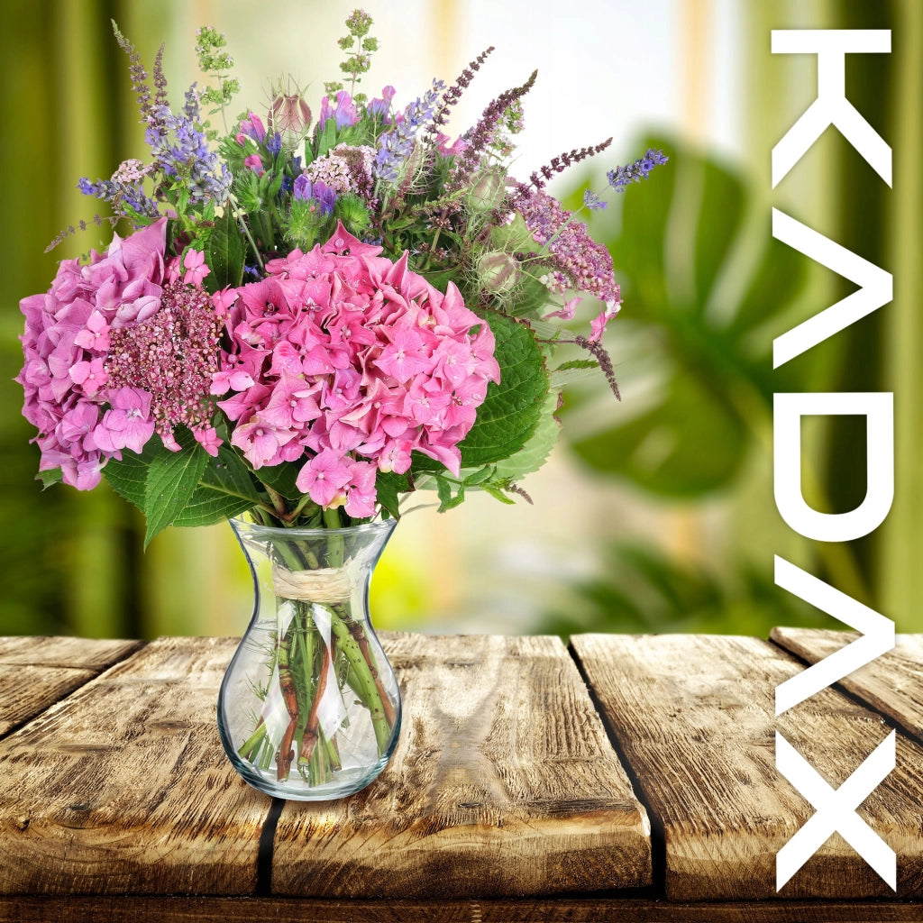 Vaso in vetro KADAX per fiori e bouquet, trasparente, liscio, classico, 18 cm