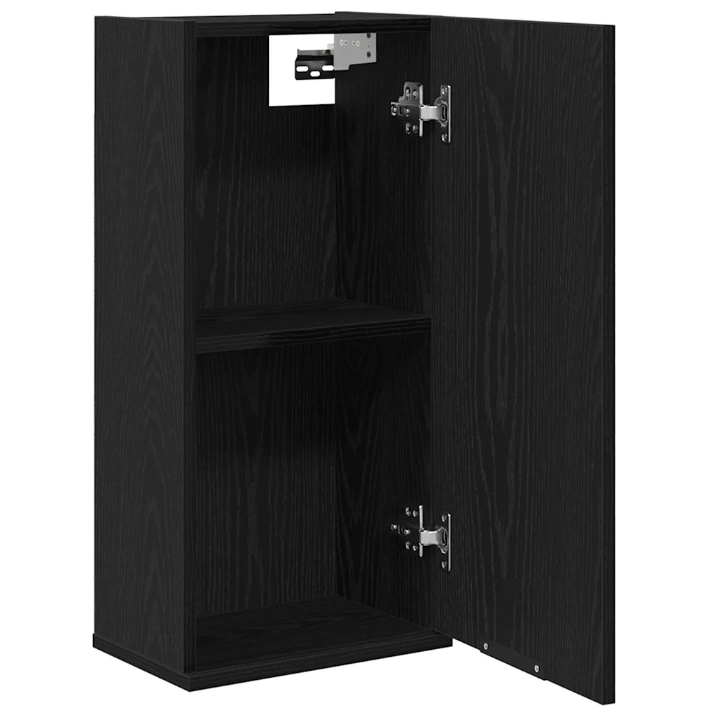 Mobiletto da parete in rovere nero 32x20x67 cm in legno ingegnerizzato 862095