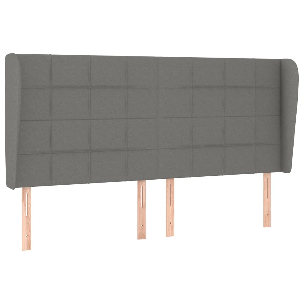 Testiera | Testata ad Orecchio GrigioScuro 163x23x118/128cm in Tessuto