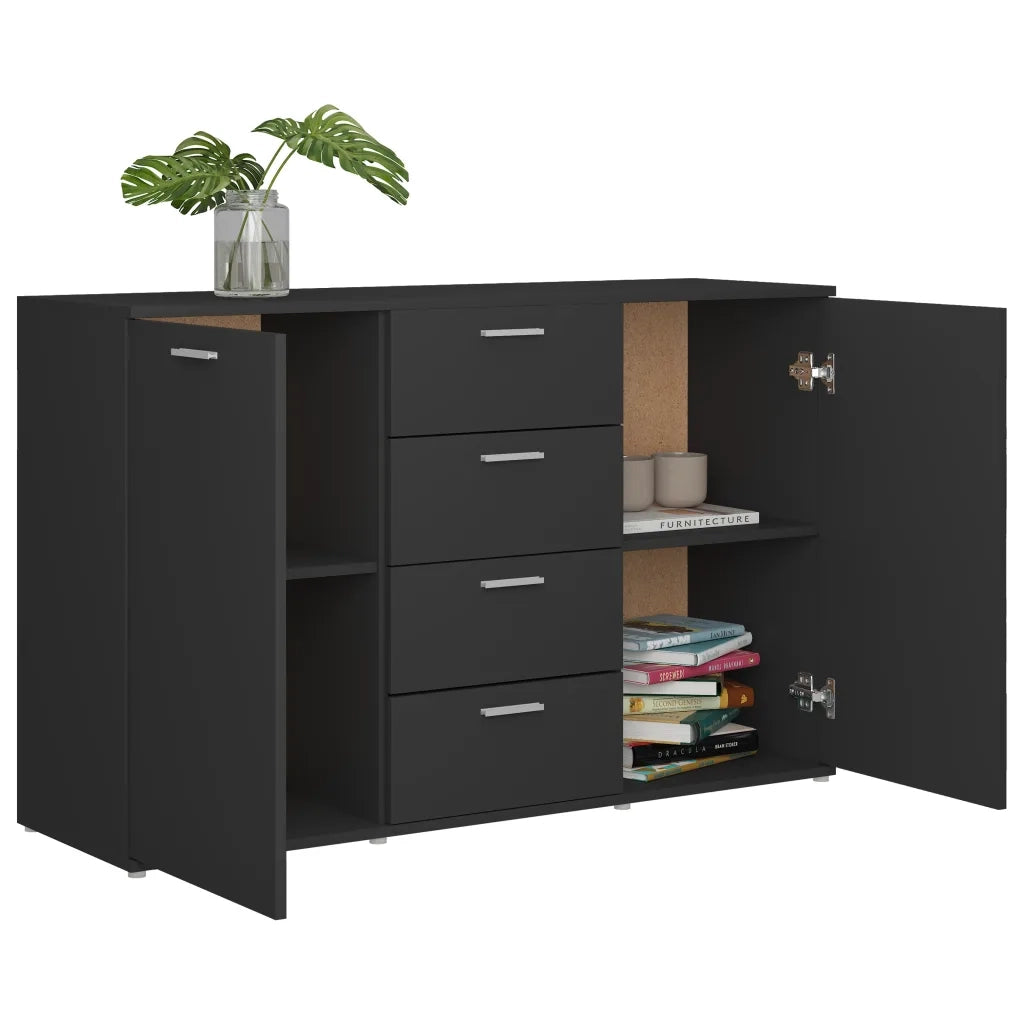 Credenza Grigia 120x35,5x75 cm in Legno Multistrato 801330