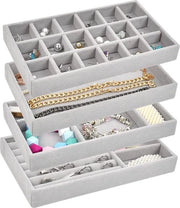 Organizzatore di gioielli a cassetti, Cassetti per gioielli Stivale Cassetti per gioielli con divisore per esposizione di orecchini, collane, bracciali e anelli.