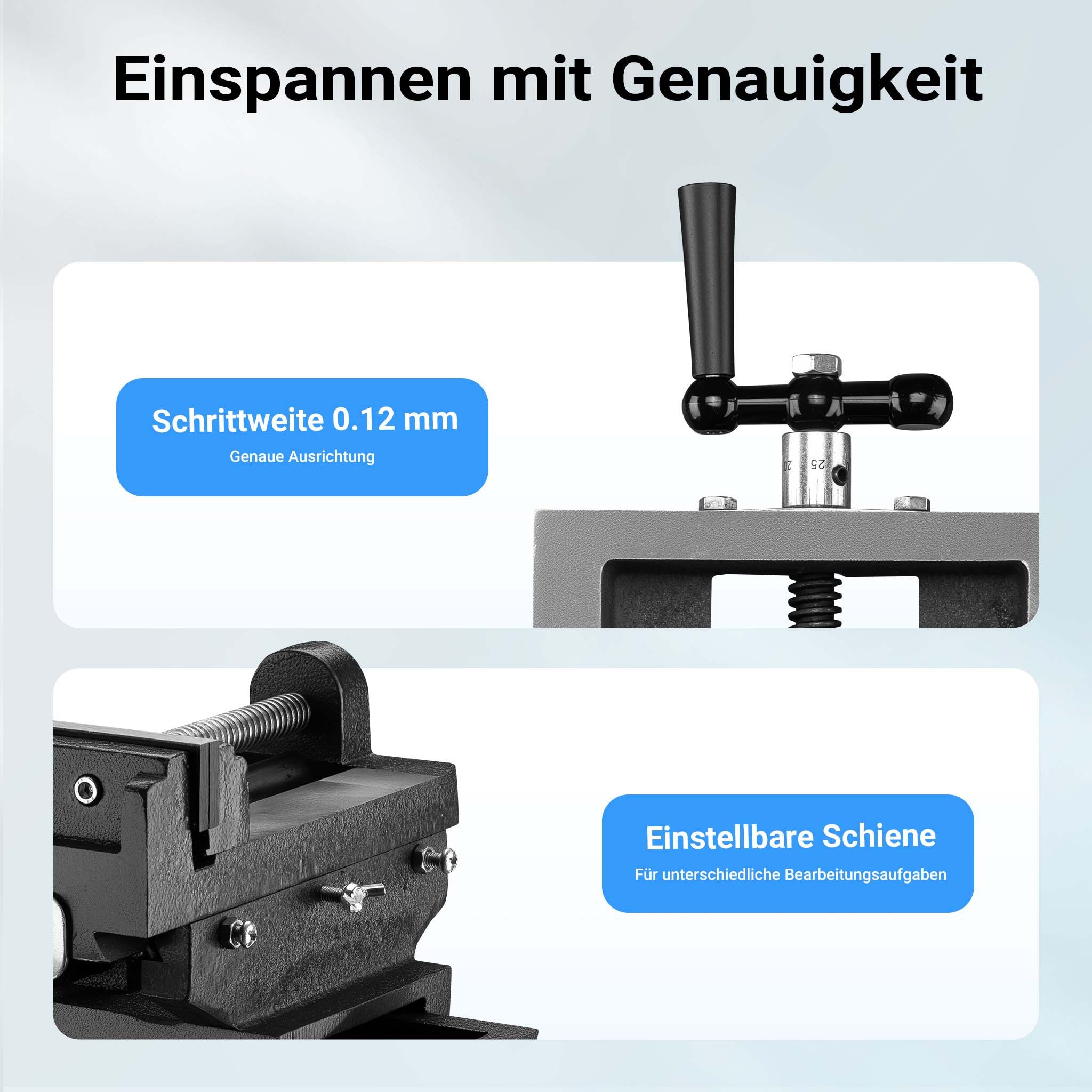 Morsa a croce per trapano 150mm Morsa a 2 assi X-Y per macchine trapani a colonna