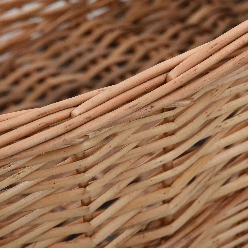 Cesta per Legna con Maniglie 88x57x34cm Salice Naturale cod mxl 43320