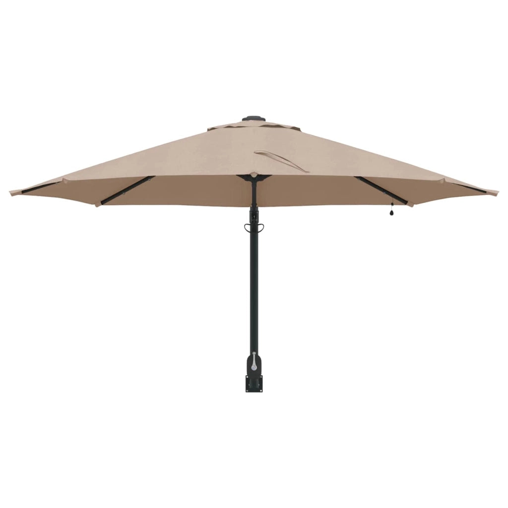 Moderno ombrellone da giardino basculante dal design pulito 248 x 248 x 148 cm in poliestere color tortora 02_0058645