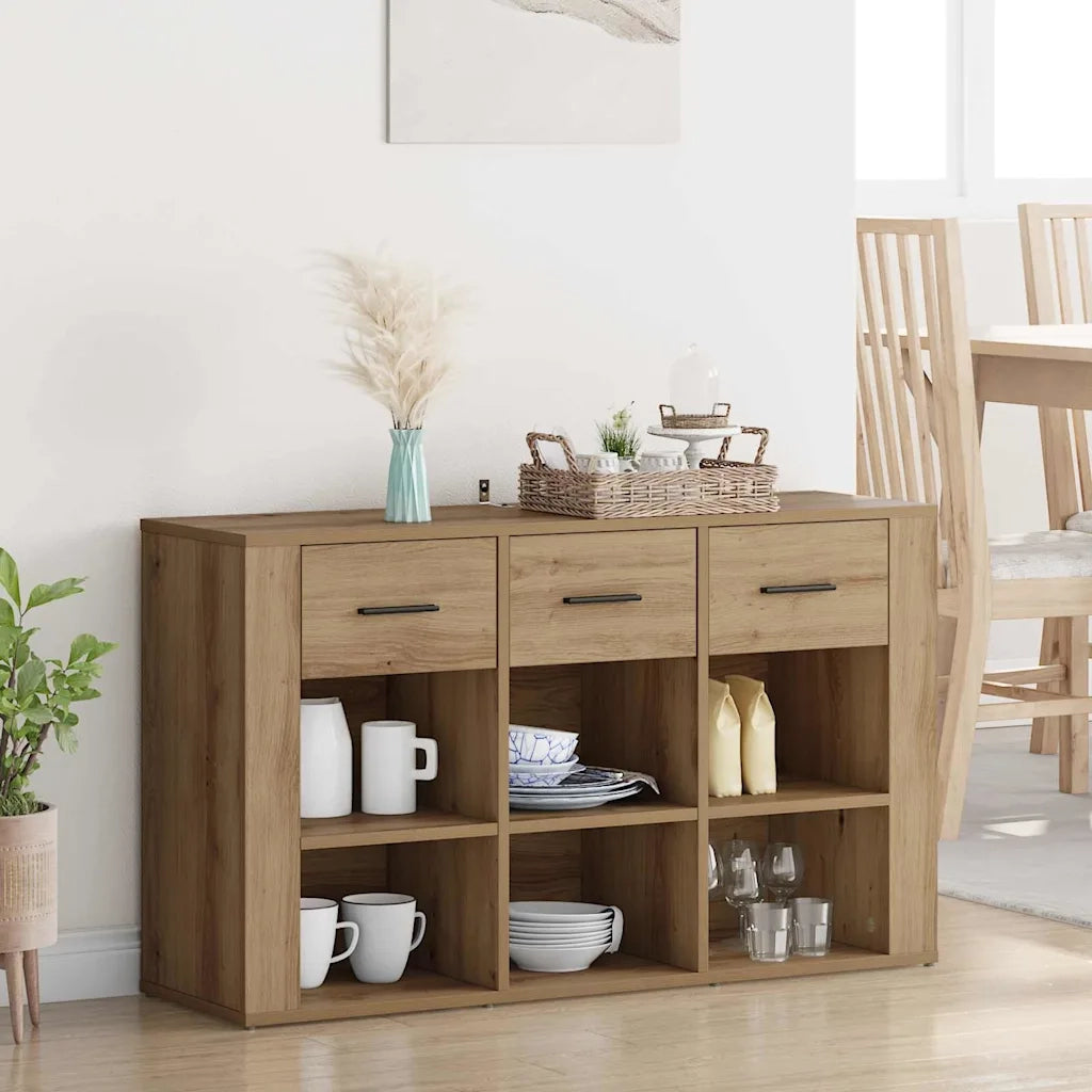Credenza con Cassetto-Buffet-Armadio da cucina Rovere artigianale 100 x 30 x 59,5 cm