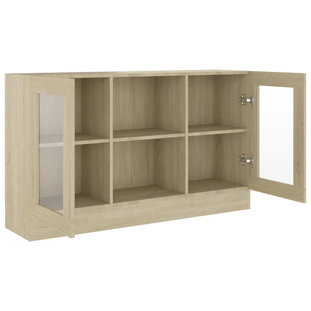 Armadietto Vetrina Rovere Sonoma 120x30,5x70 cm Multistrato CFW3214930