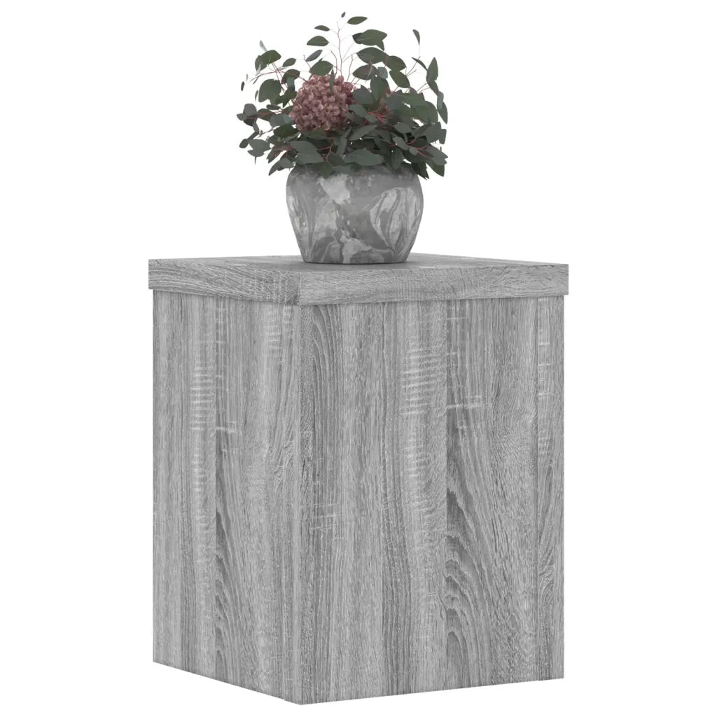 vidaXL Supporti per Piante 2 pz Grigio 15x15x20 cm in Multistrato