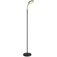 Lampada da Terra LED con Telecomando, Testa Girevole, Regolazione Luminosità e Temperatura, Nero