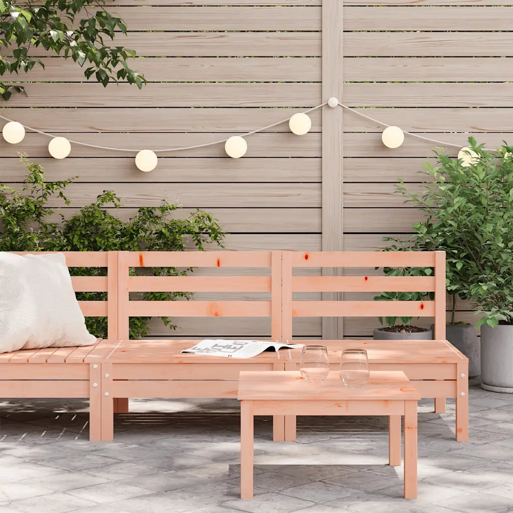 Divano da esterno-Divani Senza Braccioli da Giardino 2pz Legno Massello Douglas