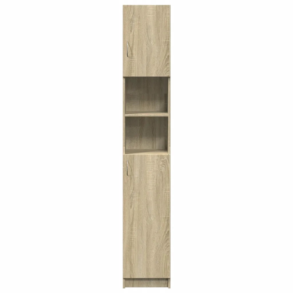 Mobile da Bagno Rovere Sonoma 32x25,5x190 cm Legno Ingegnerizzato 849606