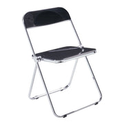 Set di 2 sedie pieghevoli da esterno per giardino campeggio e terrazza 74 x 46 x 47 cm nero 03_0009644