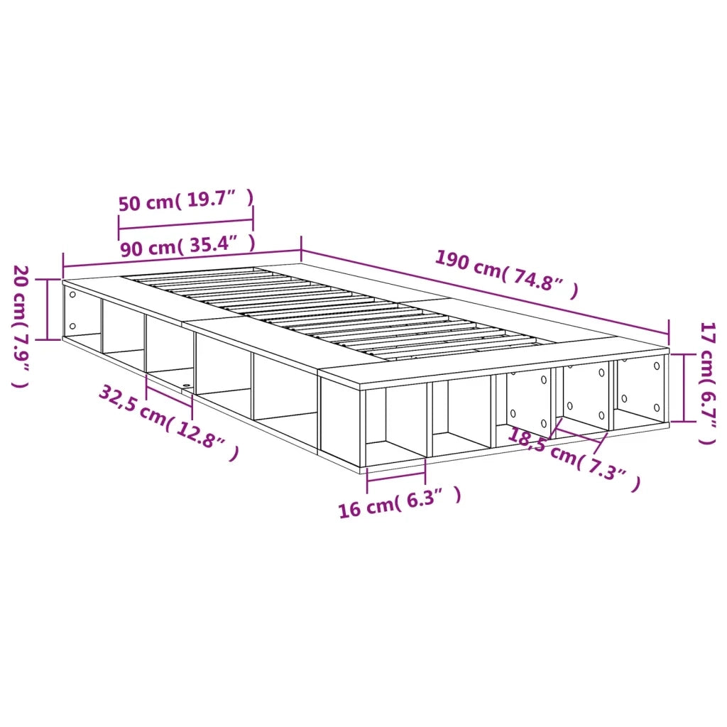 Giroletto Grigio Cemento 90x190 cm in Legno Multistrato 3280527