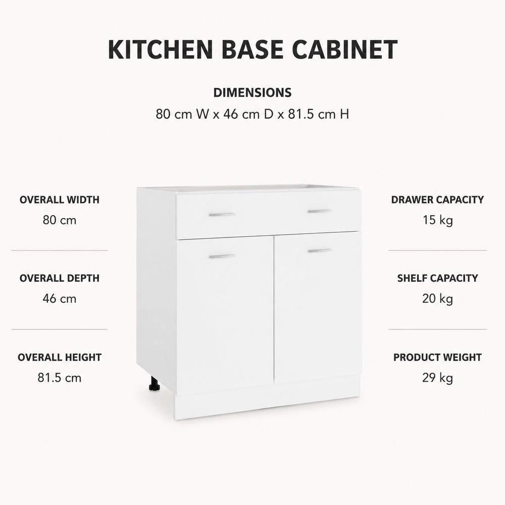 Drawer Unit Lyon White 80x46x81.5 Cm Wood-based Material