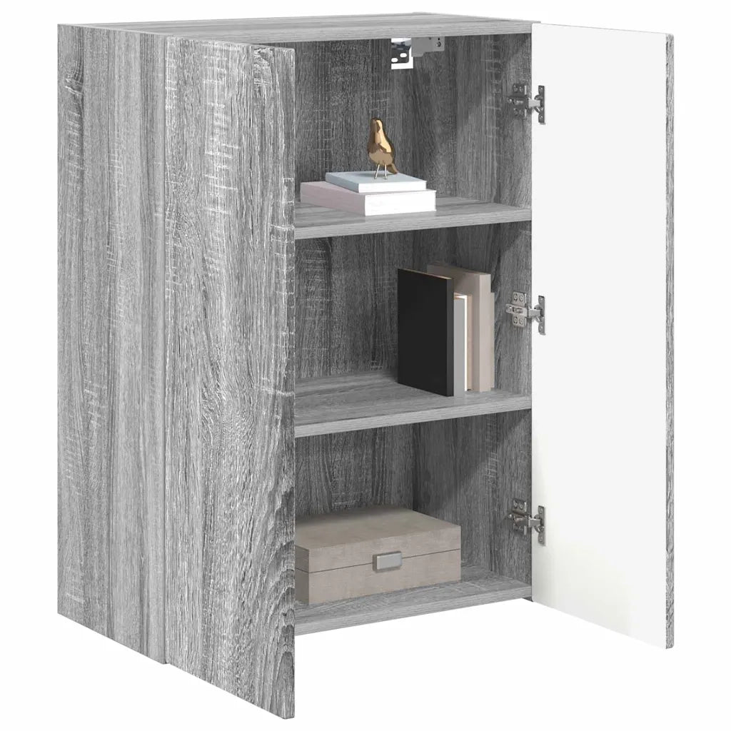 Mobile TV da parete Grigio Sonoma 59,5 x 31 x 80 cm 892365
