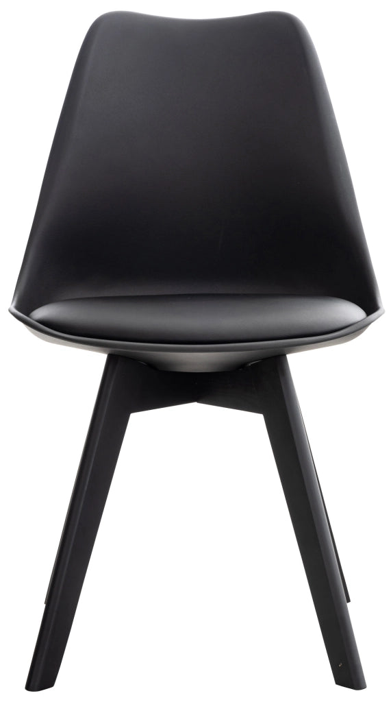 Set 4 Sedie Pranzo Linares nero/nero,Plastica