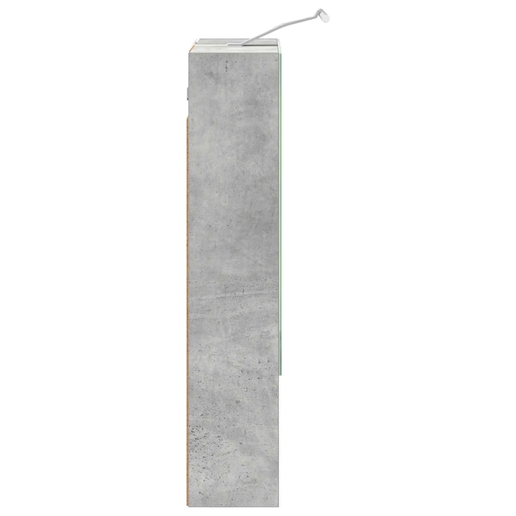 Mobiletto per specchio da bagno con lo scaffale Grigio cemento 889210