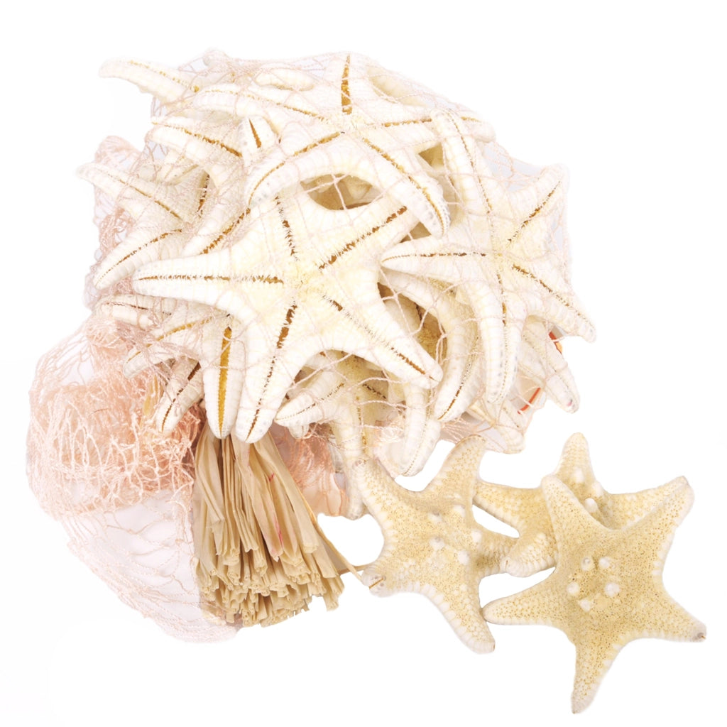 Set 40 Stelle Bianche in Rete H 7 cm
