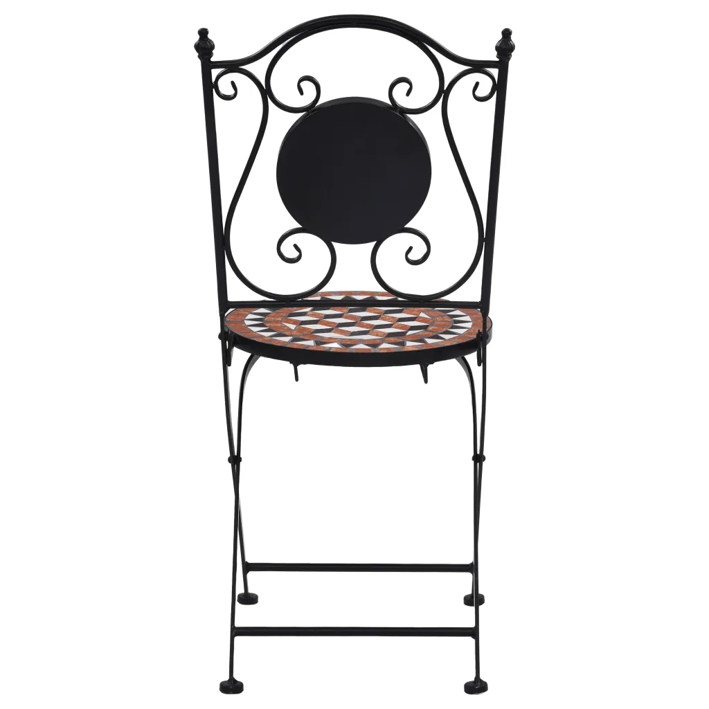 Set Bistr¨° 3 pz | Set Salotto da Giardino con Mosaico in Ceramica Terracotta