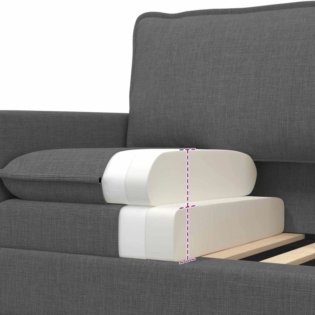 Set di divani 2 pz Grigio Scuro Tessuto 3417138