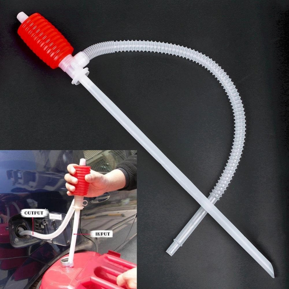 Trade Shop - Pompa Travaso Manuale A Sifone Succhia Aspira Liquidi Carburante Vino Acqua Olio -