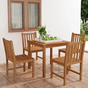 Set da Pranzo per Esterni 5 pz in Legno Massello di Teak cod mxl 42303