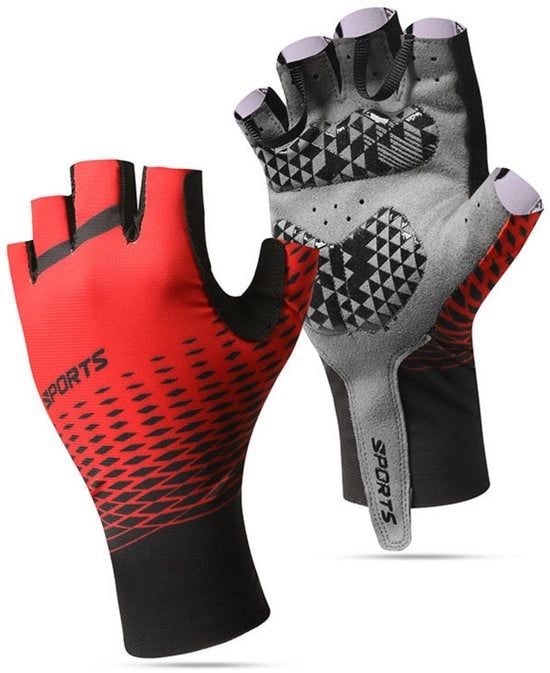Maniche per bicicletta sportiva - M - lunghezza 19 cm - larghezza palmo 9 cm - maniche a mezza mano - impermeabili - maniche per uomo estate antiscivolo a mezza mano - visiera per attività all'aperto - maniche per fitness