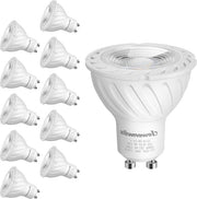 Lampade LED GU10 5W - 50W 350 lumen bianco neutro 4000K - angolo di diffusione 38 gradi - pacchetto da 10 pezzi.