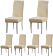 Stoelhoezen per Eetkamerstoeli 6 pezzi - Protezione contro le scalfitture - Lavabile in macchina - Tela Jacquard - Stoelhoeze