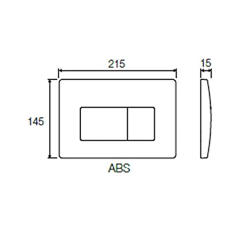 Placca nera di scarico p1 per cassetta incasso tropea 3 VS0871302 valsir