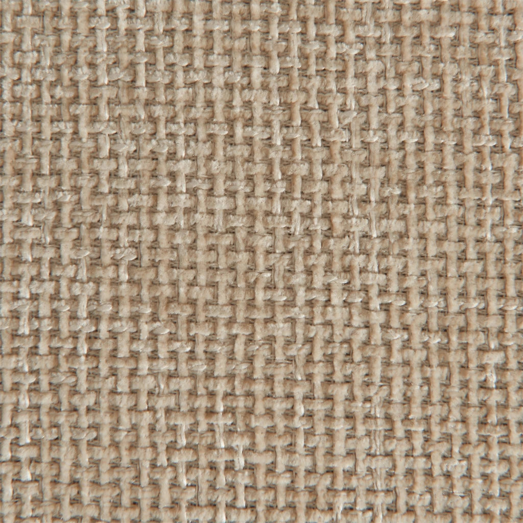 Poltrona in tessuto con gambe in legno di hevea, beige