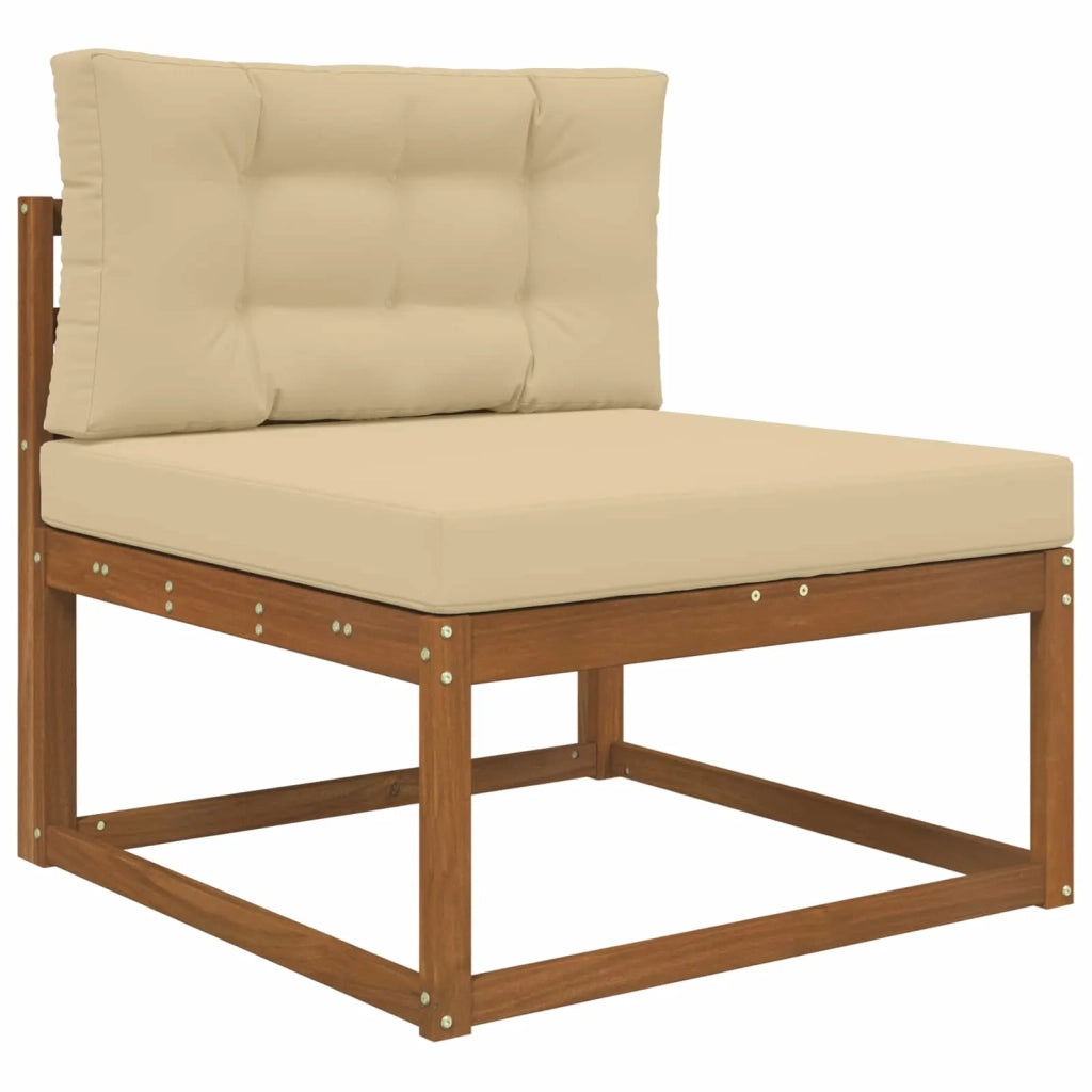 Cuscino per divano da esterno 2 pz | Cuscini per sedie Beige Poliestere