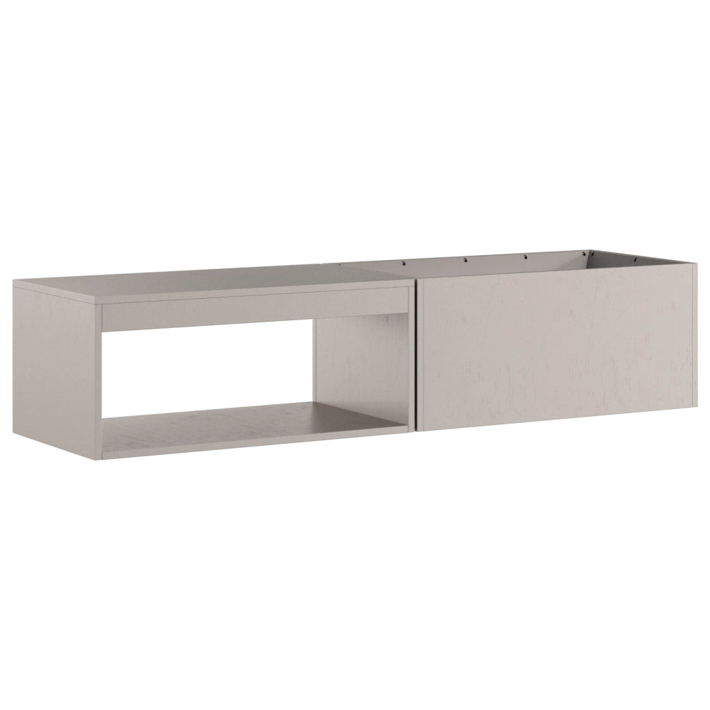 Focolare con Stoccaggio per Legna 160x45x35 cm Acciaio Invecchiato