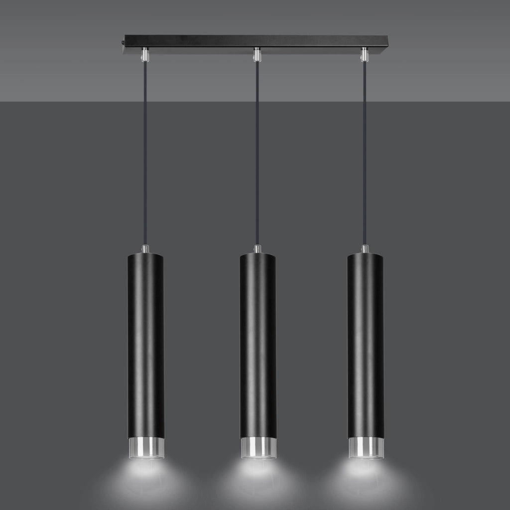 Lampadario Emibig KIBO 3 3xGU10 nero/cromo regolabile