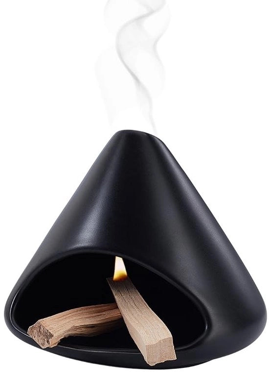 Bruciatore di Incenso a forma di Zongzi - Ceramico - Meditazione/Yoga - 13,5 cm - Stuzzicadenti per Incenso - Antiscivolo - Adatto per Incensieri - Porta Incenso