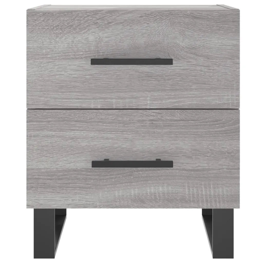 Comodino-Tavolino da notte Grigio Sonoma 40x35x47,5 cm in Legno Multistrato 244429