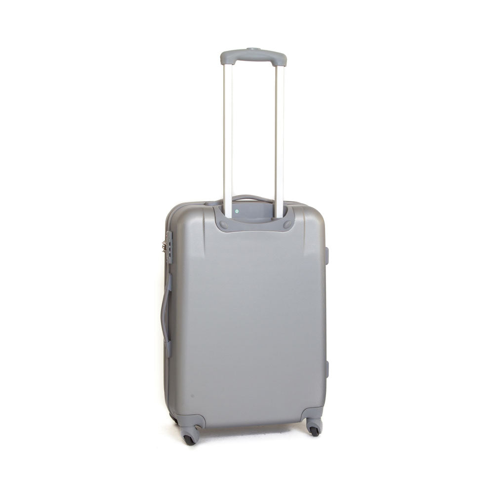Trolley Valigia Media Rigida in ABS 4 Ruote TSA Ravizzoni Jazz Silver