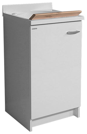 Mobile Lavatoio 45x50x85cm Anta Asse in Legno Montegrappa Marella Bianco Sinistra con Cesto