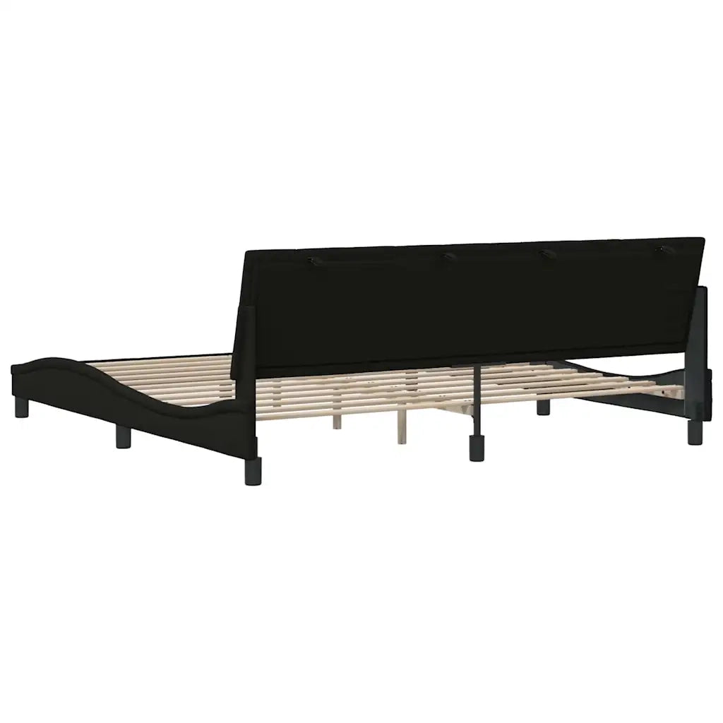 Giroletto senza Materasso Hanko Nero 200x200 cm in Tessuto 3310414