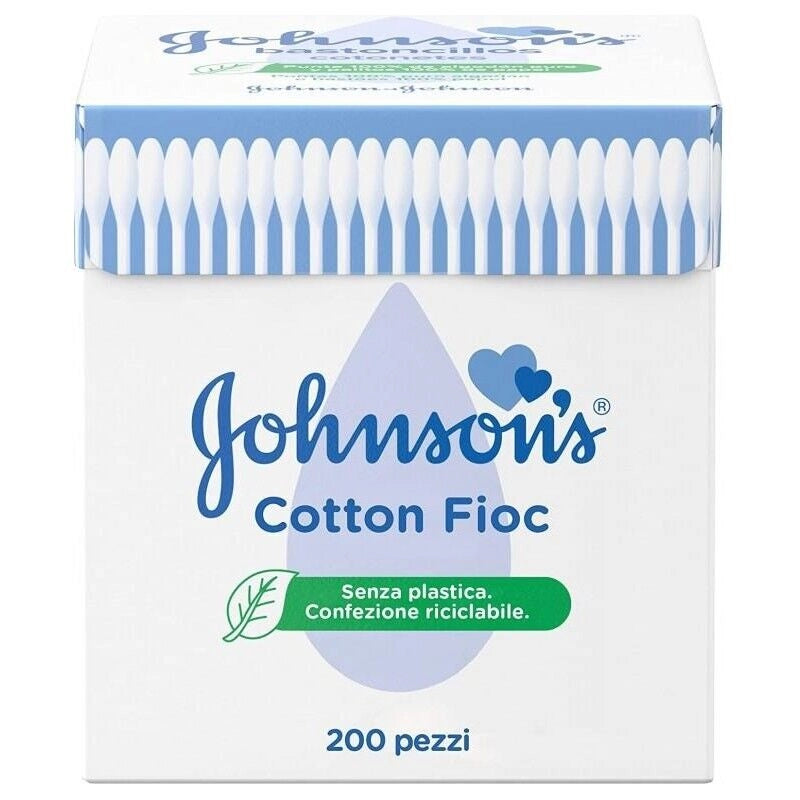 JOHNSON'S BABY COTTON FIOC IN CARTA E COTONE IPOALLERGENICO PER BAMBINI 200 PZ
