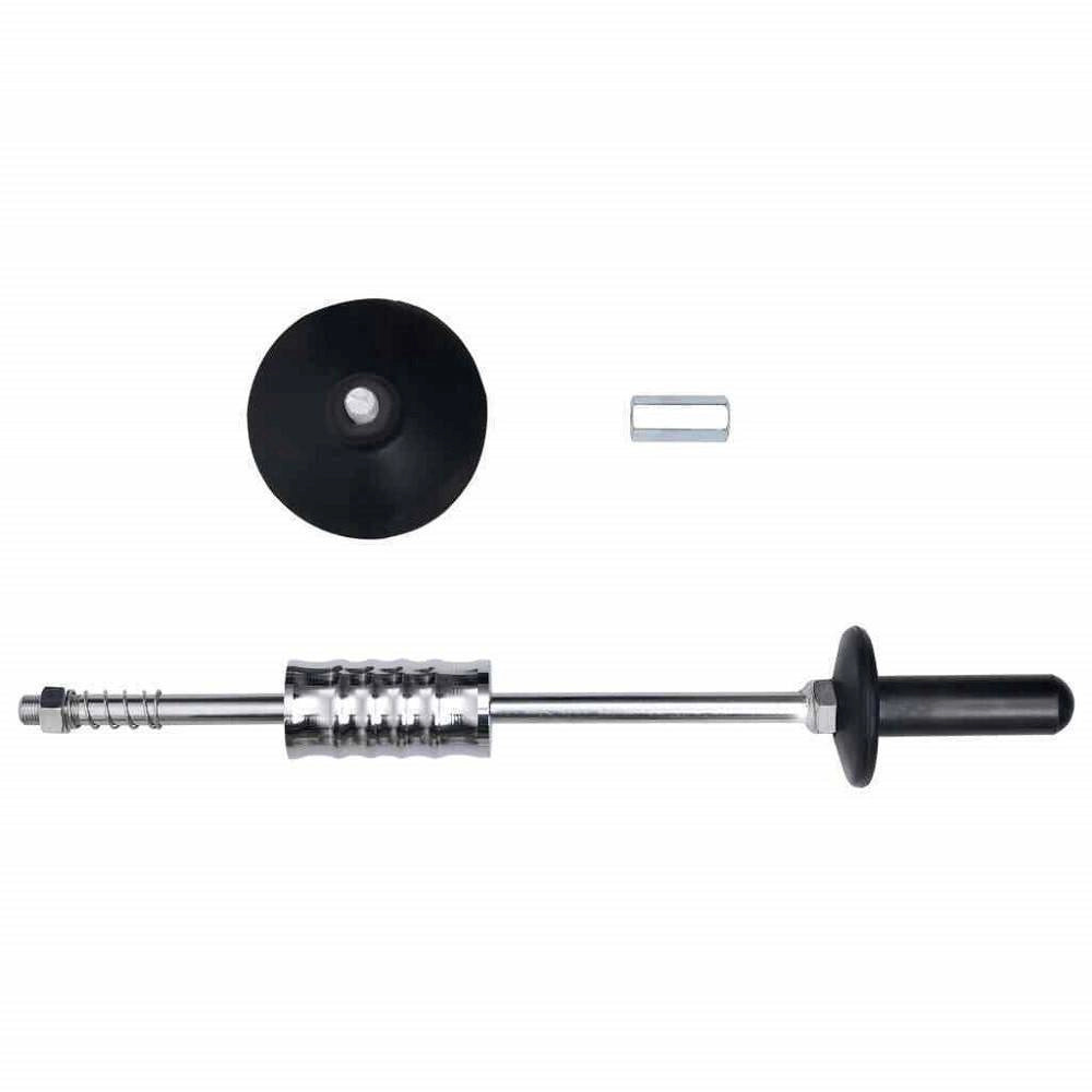 Trade Shop - Martello Scorrevole Con Ventosa Molla A Pressione 59 Cm In Acciaio Al Carbonio -
