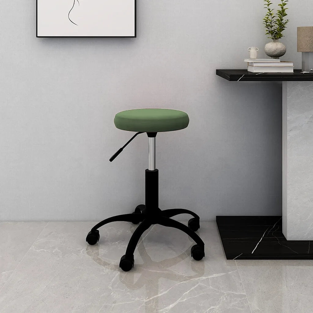 vidaXL Sedia Girevole da Ufficio Verde Scuro in Velluto