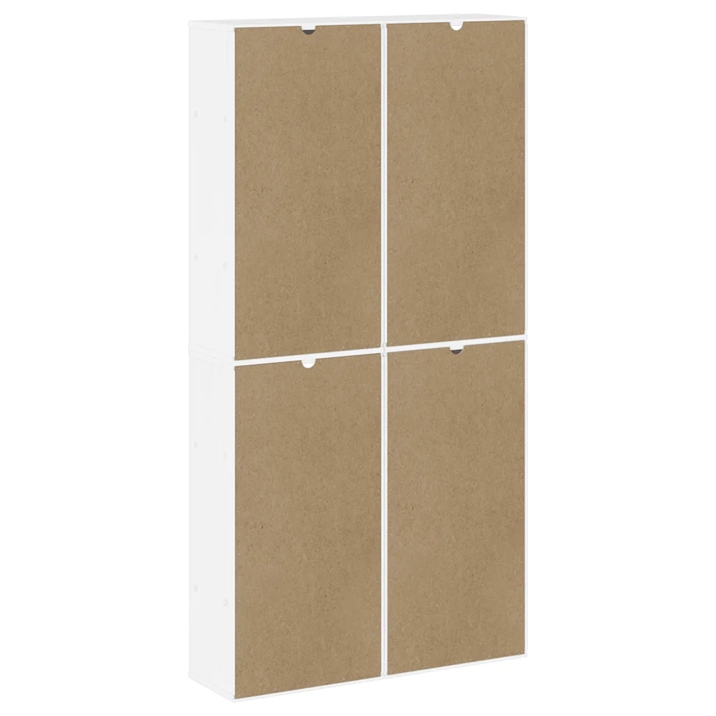 Armadietti Laterali 4 pz ODDA Bianco 40x24x79 cm Legno di Pino 3365351